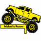 Personalized Monster Truck Door Frame Sign