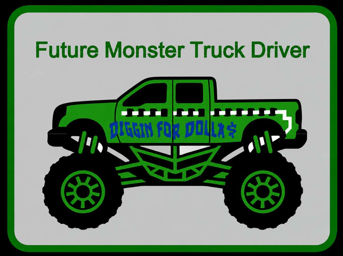 Monster Truck Signs - 2 Pieces