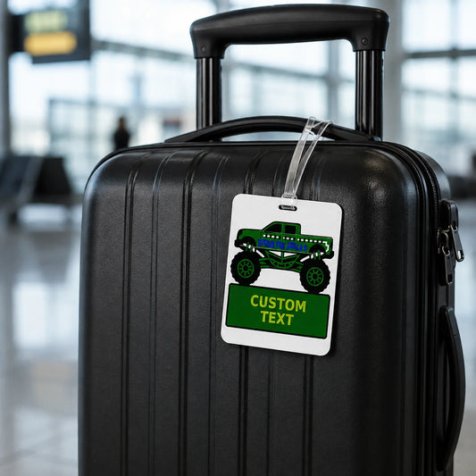 Personalized Monster Truck Luggage Tags