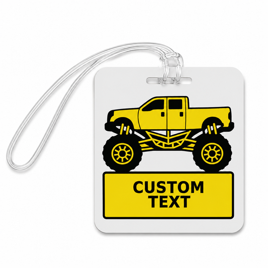 Personalized Monster Truck Luggage Tags