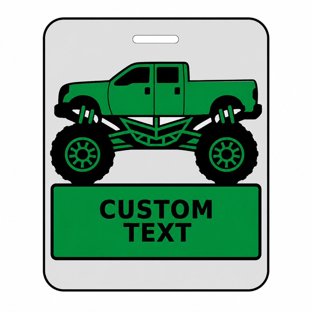 Personalized Monster Truck Luggage Tags