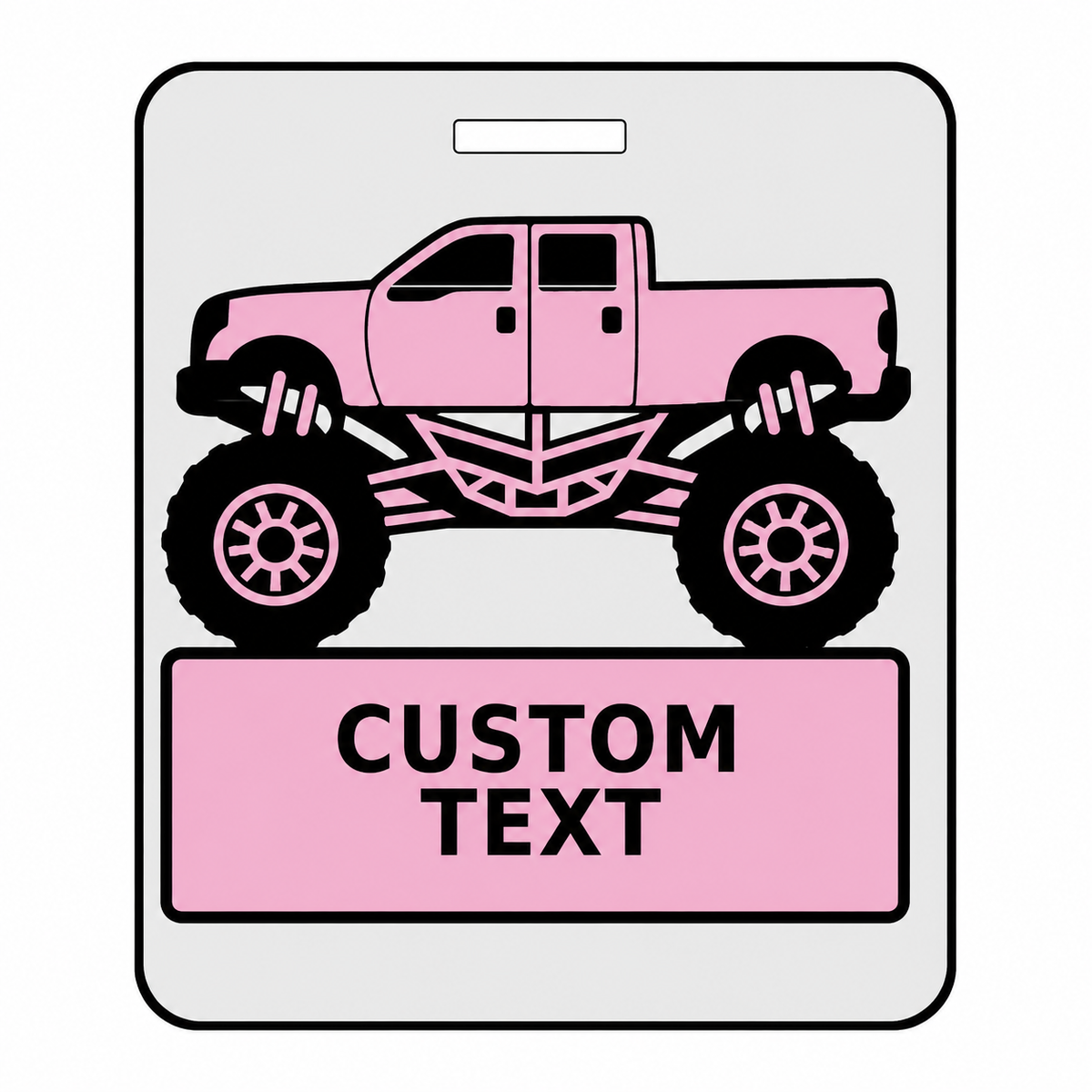 Personalized Monster Truck Luggage Tags