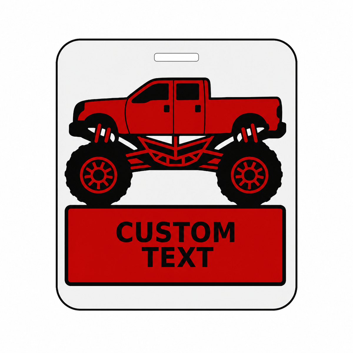 Personalized Monster Truck Luggage Tags