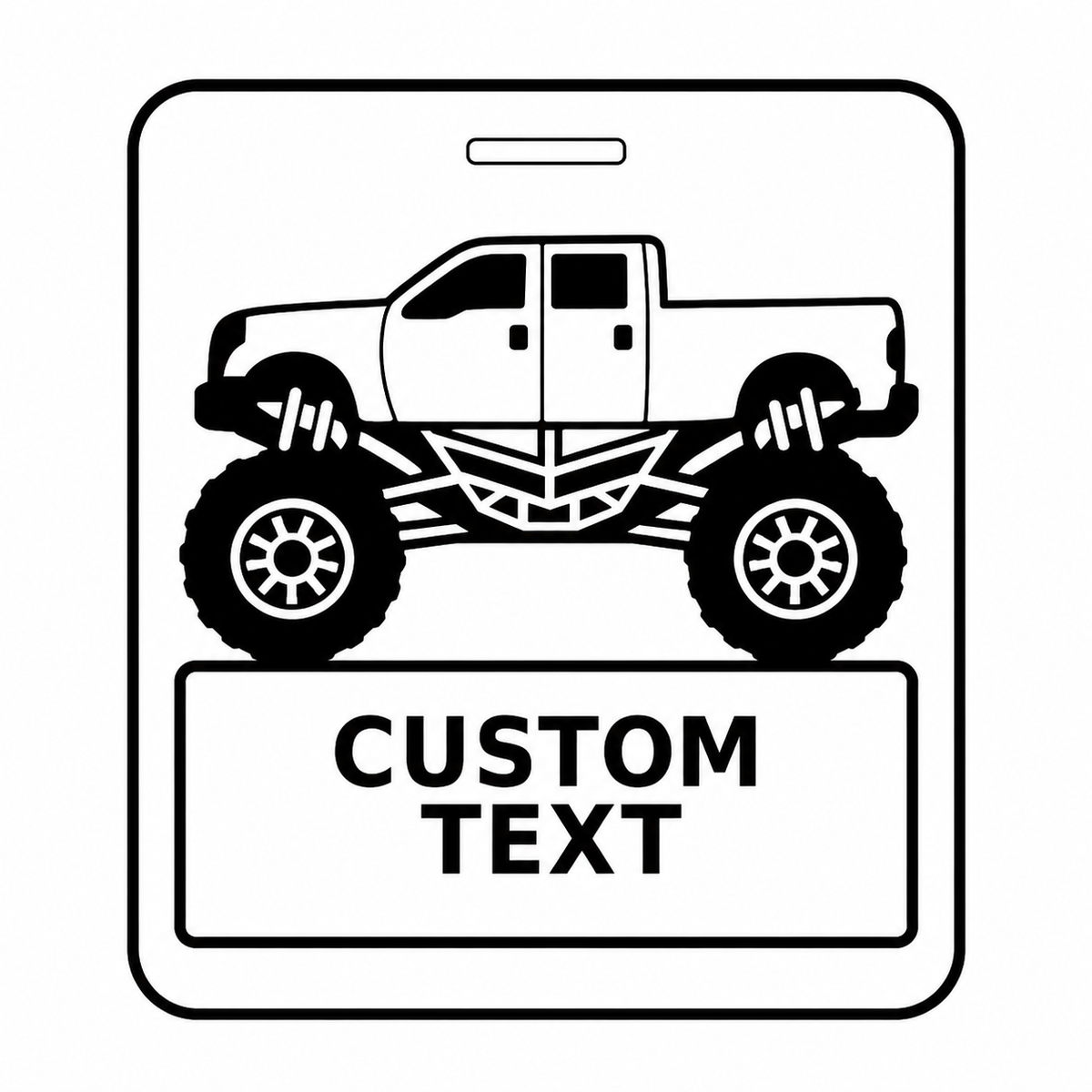 Personalized Monster Truck Luggage Tags