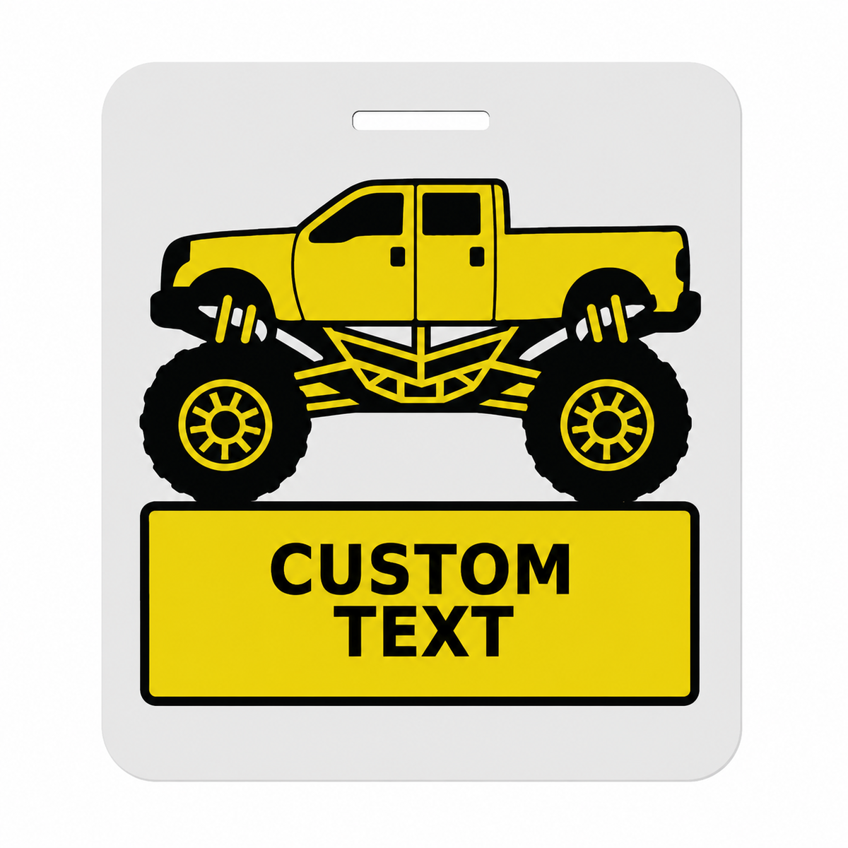 Personalized Monster Truck Luggage Tags