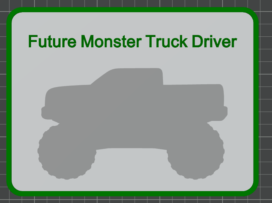 Monster Truck Signs - 2 Pieces